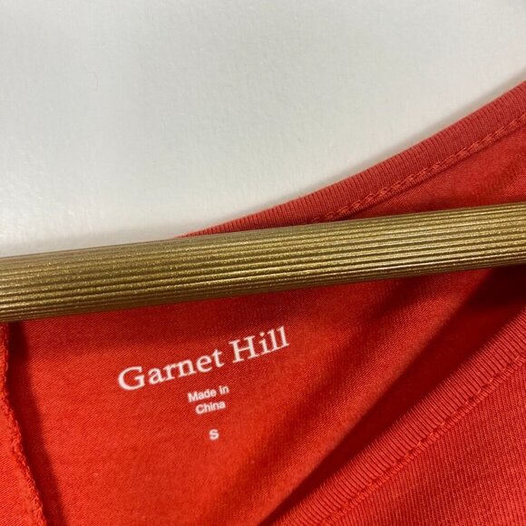Garnet Hill Coral 3/4 Sleeve Shift Dress - Picture 5 of 12